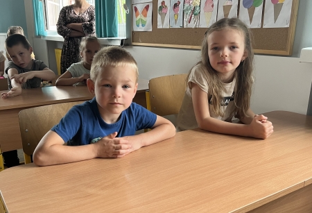 Dzieci 6 - letnie w Szkole Podstawowej w Żegocinie.