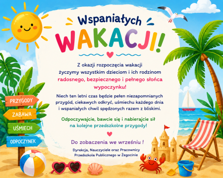 Wakacyjne życzenia !!!